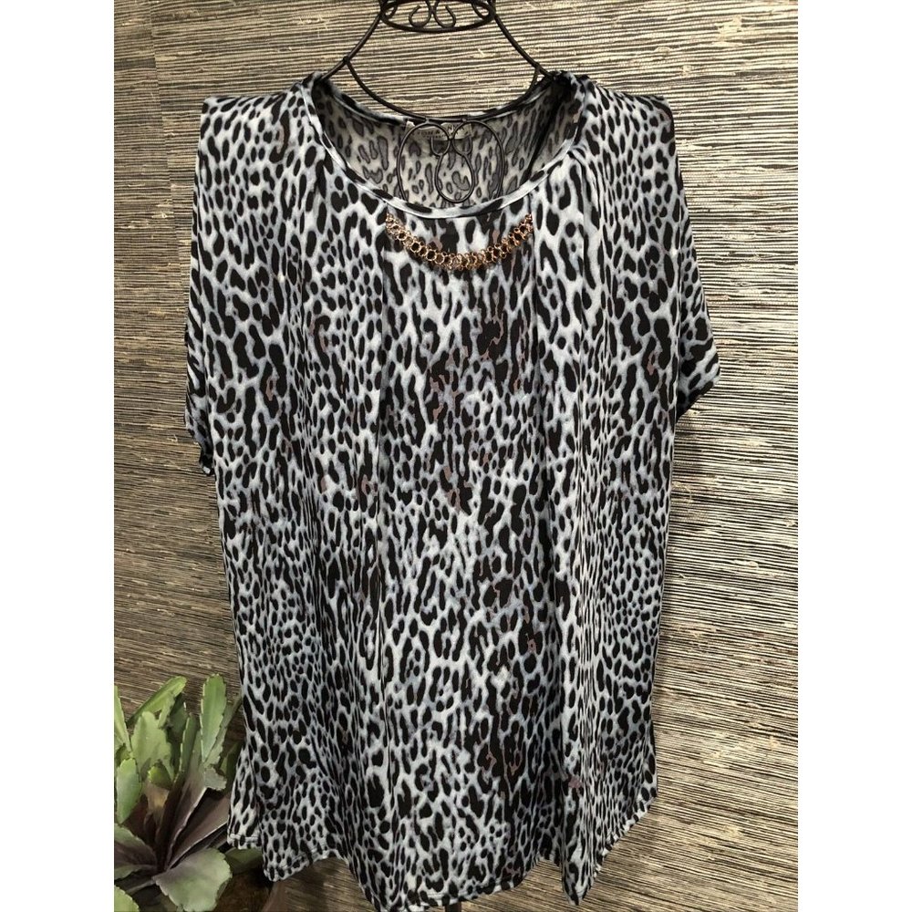 Jon And Anna Short Sleeve Top Blouse Plus Size 3X